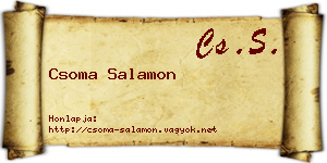 Csoma Salamon névjegykártya